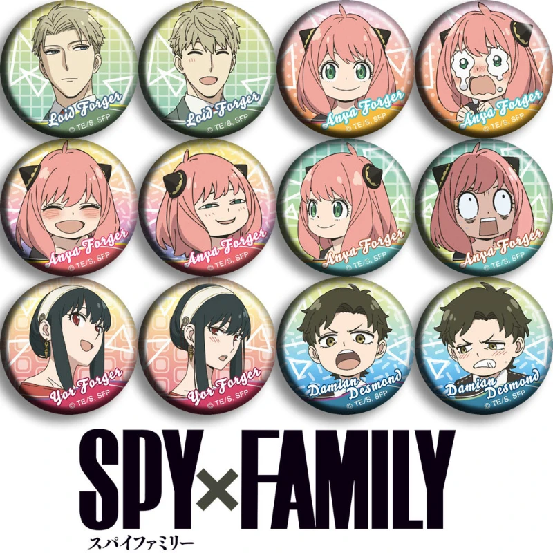 Значки Yor Forger Yuri Briar Anya 2D периферийные устройства жестяная булавка значок в стиле