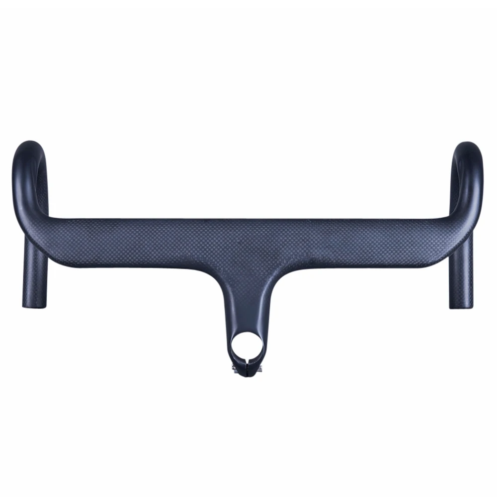 

Matt 3K Carbon Bike Handlebar Road Bicycle Integrated Handlebars With Stem 400/420/440 X 90/100/110/120mm Fork Diameter 28.6mm