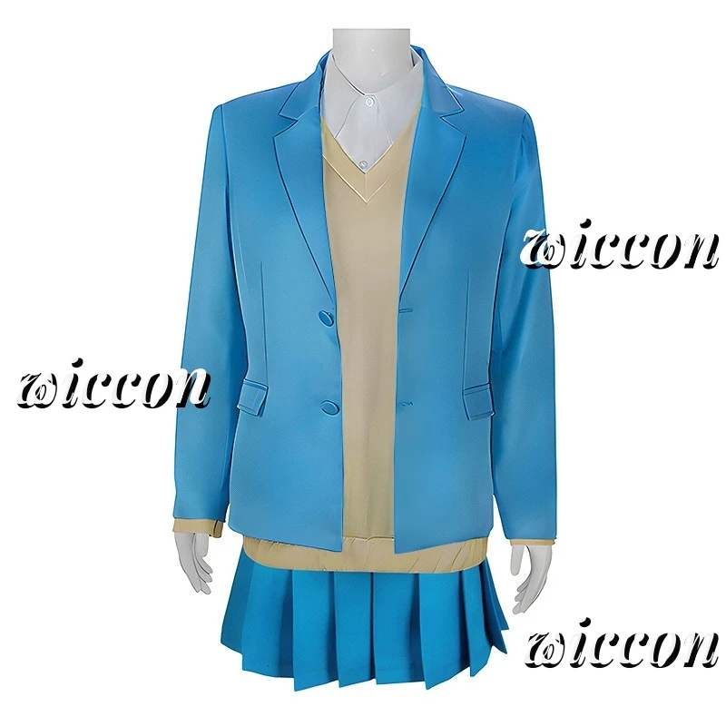 Женский костюм для косплея из аниме синяя коробка шинацу Кано парик школьная