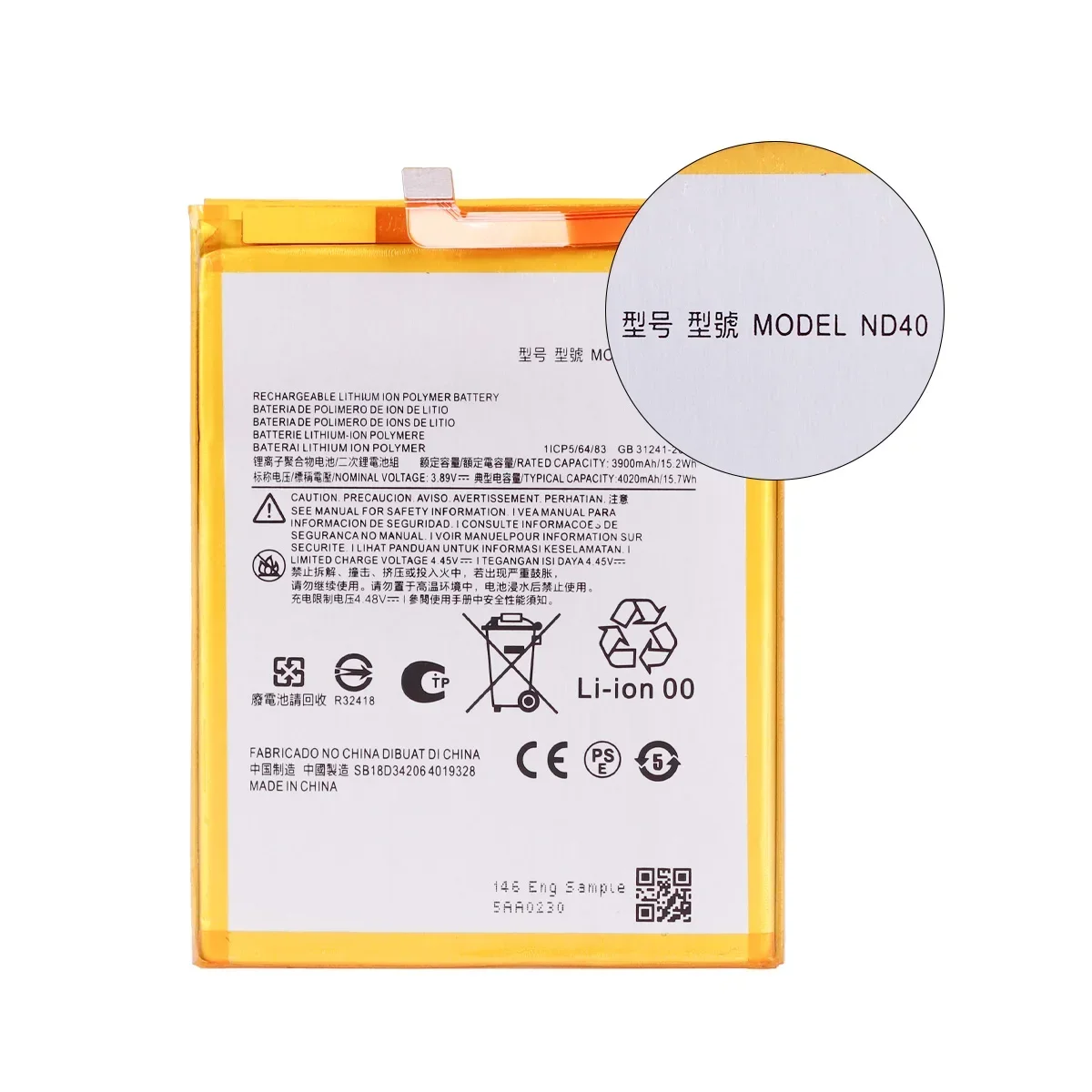 100% оригинальный аккумулятор ND40 4000 мАч для Motorola Moto Edge 30 XT2203 edge30 аккумуляторы
