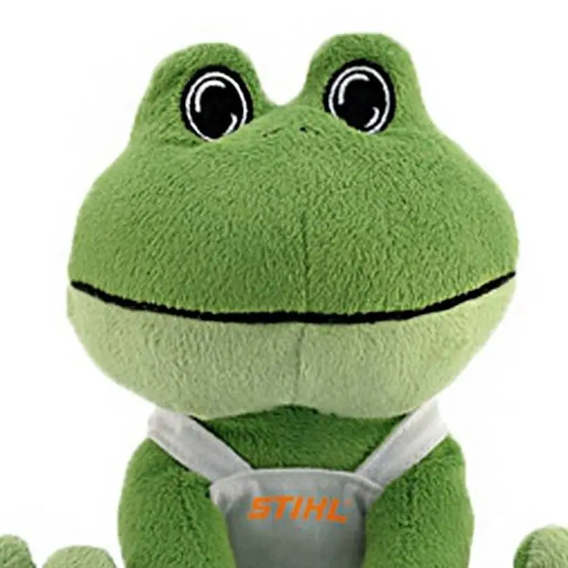 Плюшевая мягкая игрушка лягушка в комбинезоне STIHL |