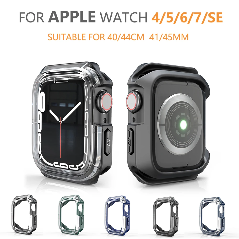 

Screen Protector For Apple Watch Case 45mm 41mm 44MM 40MM Full TPU Bumper Transparent Cover accessories iwatch series 7 SE 6 5 4