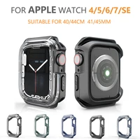 screen protector for apple watch case 45mm 41mm 44mm 40mm full tpu bumper transparent cover accessories iwatch series 7 se 6 5 4