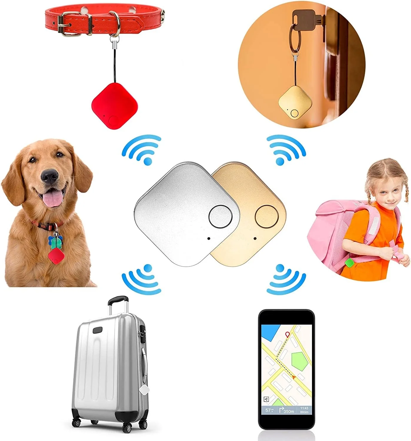 

2023 мини GPS-трекер для домашних животных airtag Smart Tag Bluetooth 5,0 защита для кошек, кошельков, чемоданов