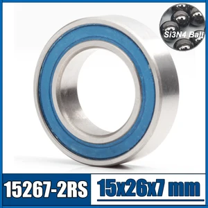 15267 Гибридный керамический подшипник 15x26x7 мм ABEC-1 (1 шт.) велосипедные нижние скобы и запчасти 15267RS Si3N4 шарикоподшипники 15267-2RS