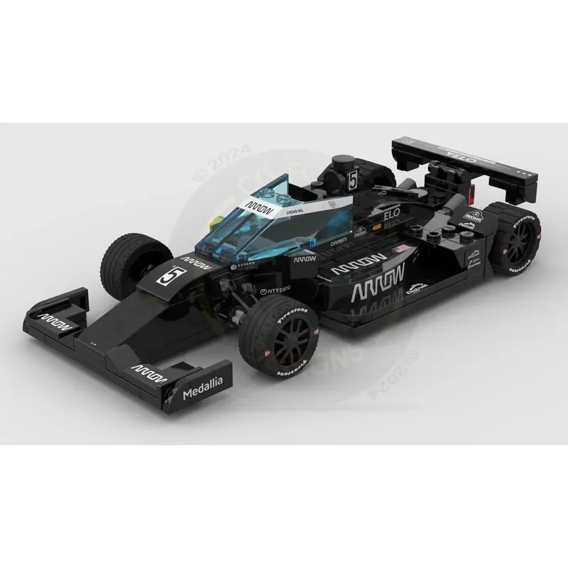 MOC-149709 формула автомобиля Indycar Сращивание сборки строительный блок модель 253