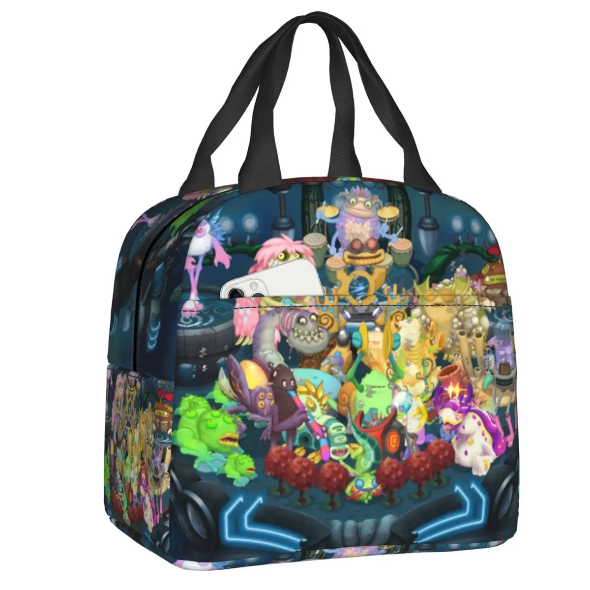 My Singing Monsters Wublin Island Song Thermal Insulated Lunch Bag Women Video Gamer Lunch Container Travel Storage Food Box