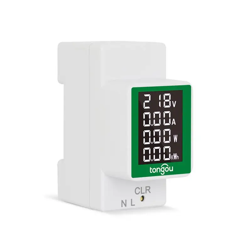 

Portable 50v Durable Power Meter Practical Voltmeter For Home Current Monitor Universal Din Rail Wattmeter Factor Time Ammeter