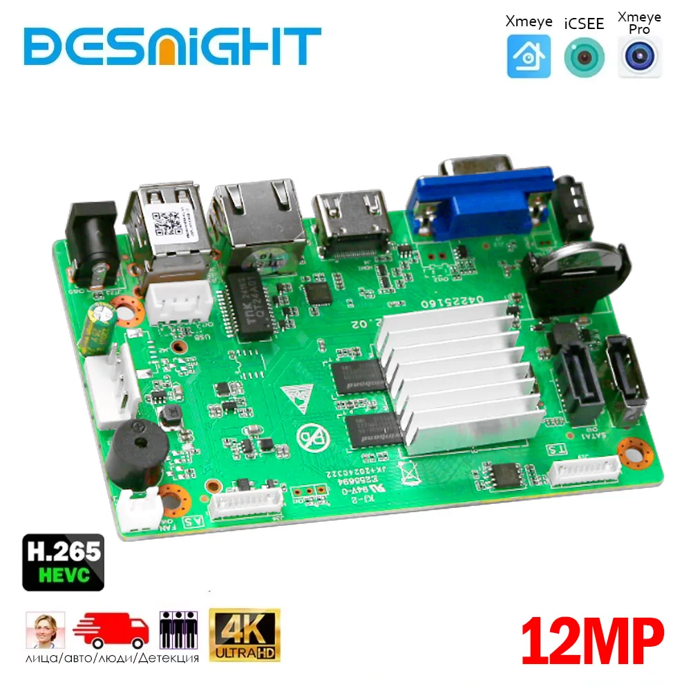 

Besnight 36-канальный сетевой рекордер 12Мп