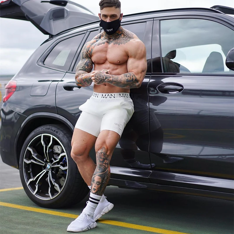

New Summer Shorts For Men Fast Dry Breathable Elastic Gym Fitness Training Jogging Five-Point Pants Fashion Medium Pants