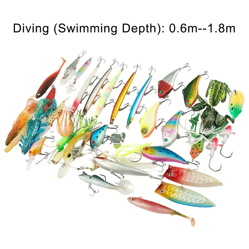 

Double Hook Bass Floating Swing Fishing Gear Topwater Bait Fish Tackle Fishing Lure blind box