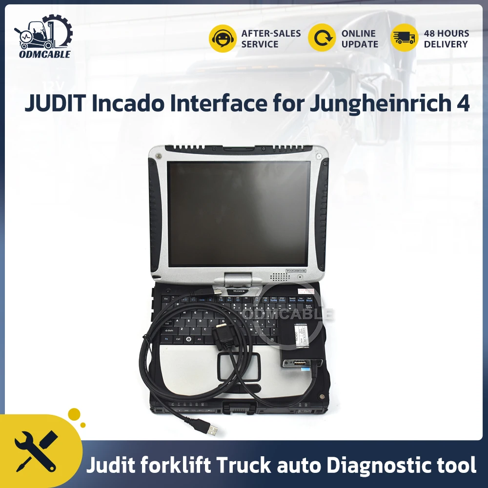 

JUDIT 4 Jungheinrich 4.36 diagnostic scanner kit with CF19 laptop judit box Incado forklift diagnosis scanner tool