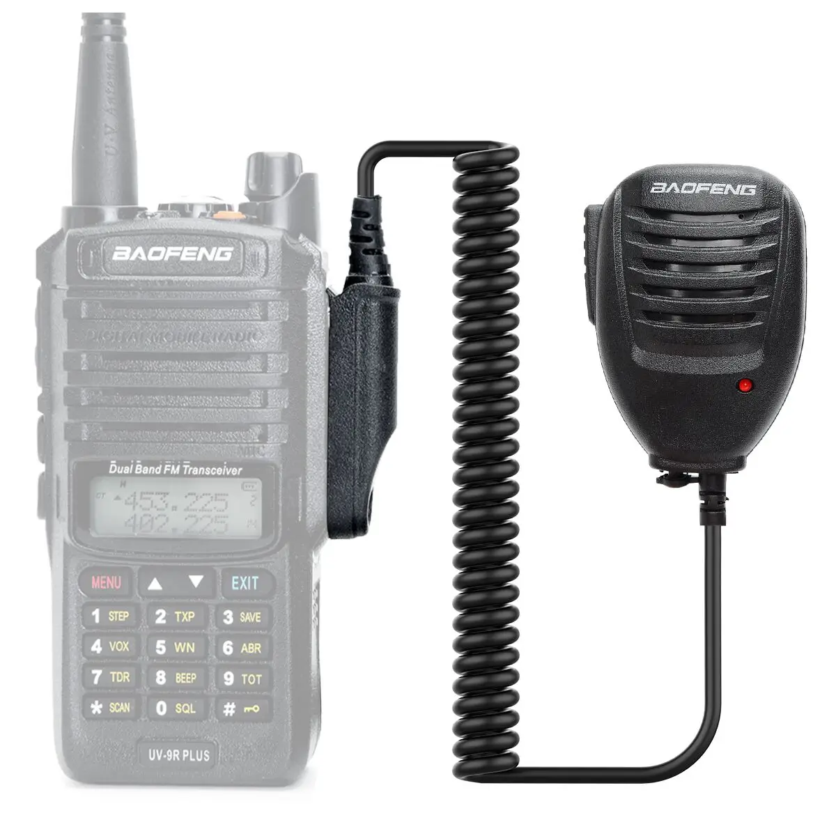 Портативная рация Baofeng UV-9R Plus CB портативный микрофон для BaoFeng UV-XR Pro