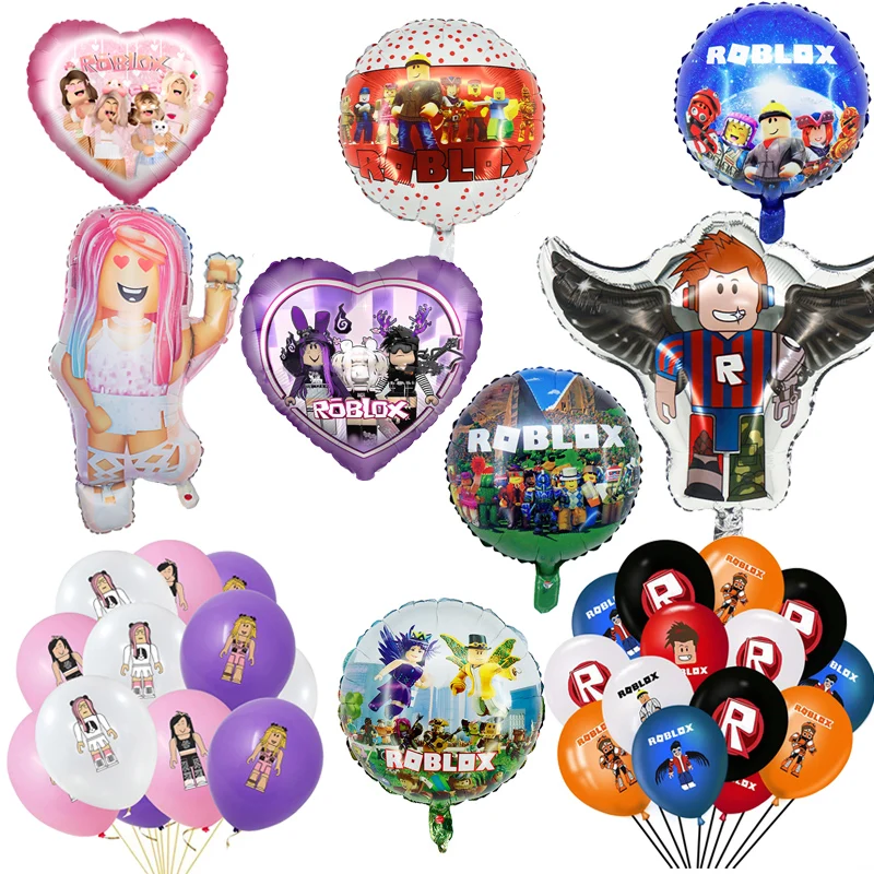 Шары Robloxs из латексной фольги в виде пикселей украшение для вечевечерние детские
