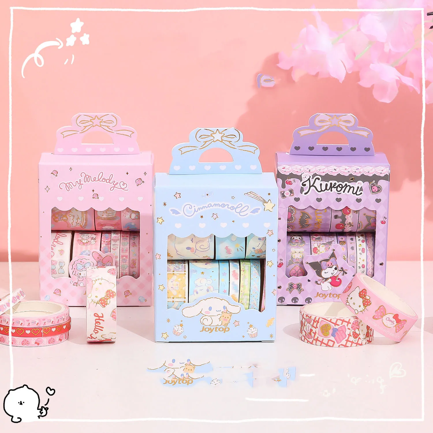 

Cartoon Washi Adhesive Tape Sanrio My Melody Cinnamoroll Accessories Cute Anime Kawaii Decorate Hand Account Toys for Girls Gift