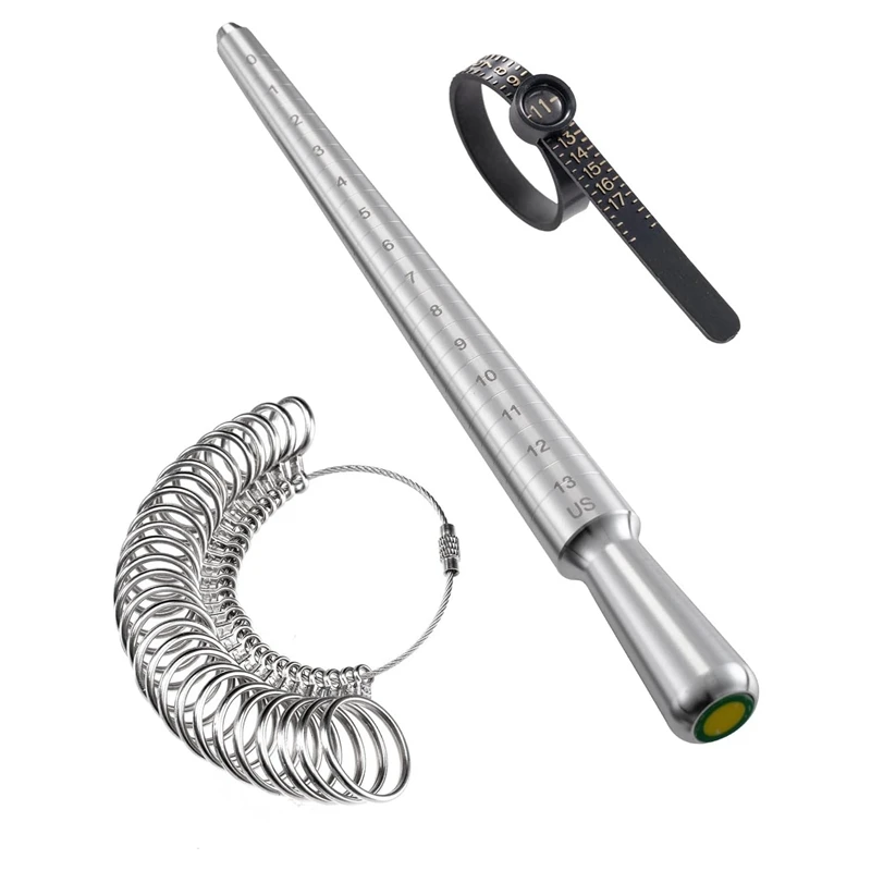 Набор инструментов для измерения кольцевого Sizer с увеличительным стеклом