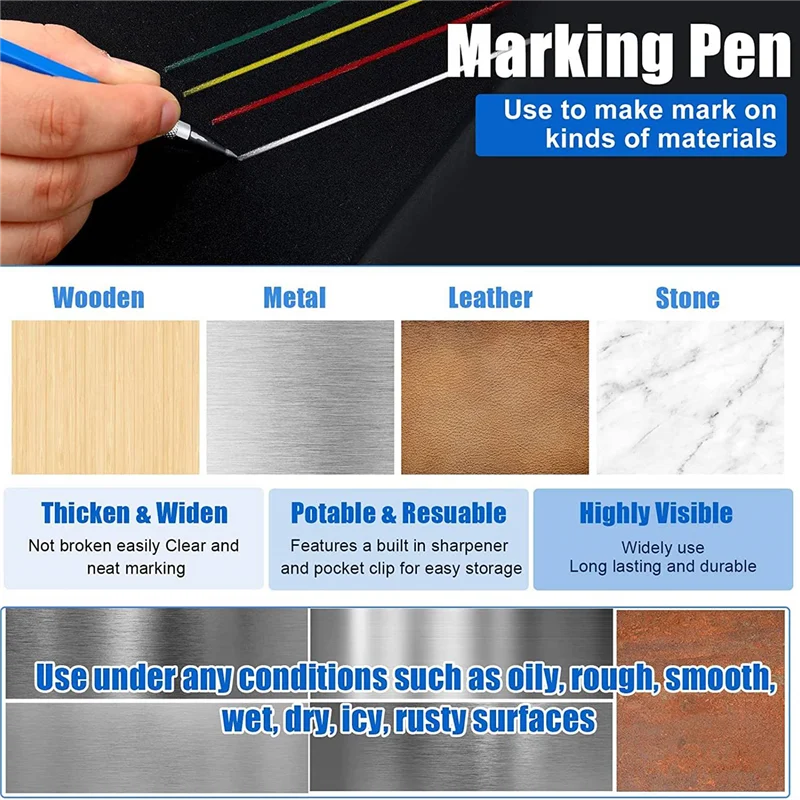 2 шт. сварочные карандаши с 48 круглыми стержнями механические маркер для сварки