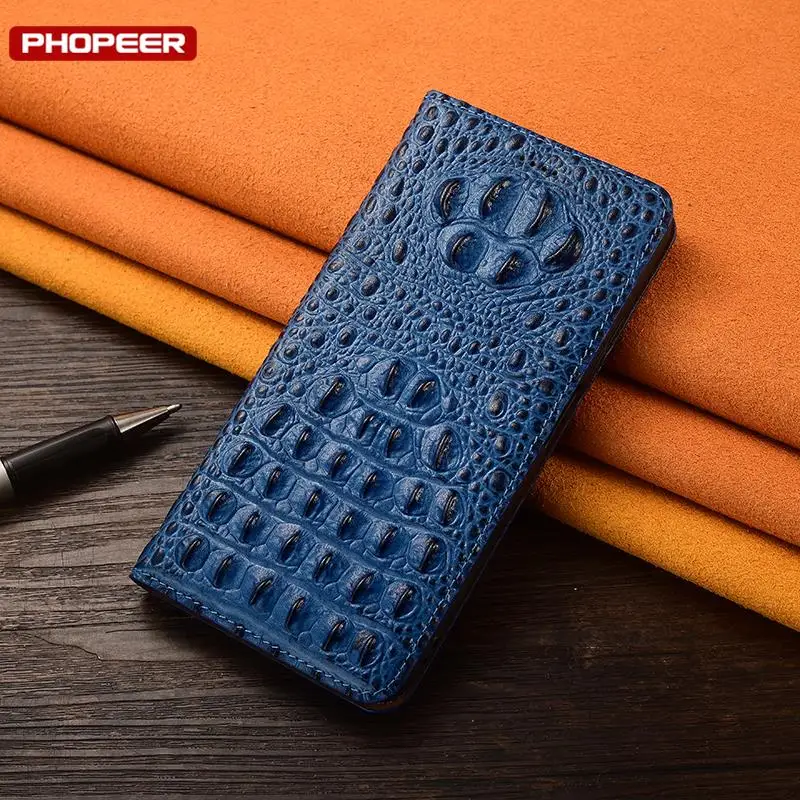 Чехол-книжка из натуральной кожи с магнитной застежкой для телефона