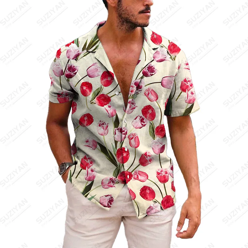 

Top Quality Japanese Summer 3D Printing Cheap Wear Online Hot Sale British Male Fashion Korean Version Men Gothic Plants Solid
