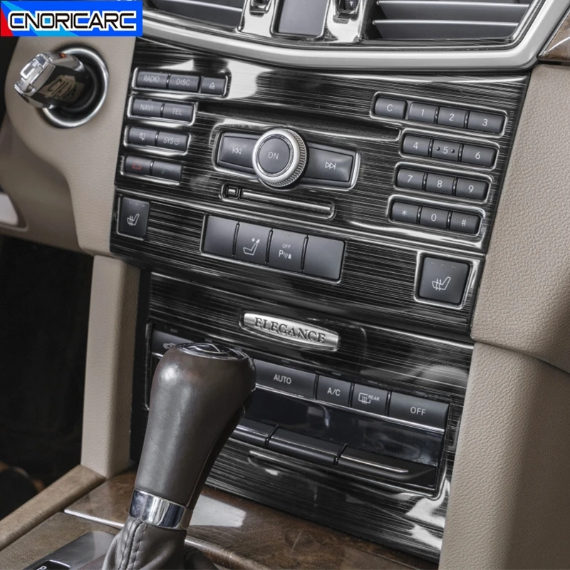 

Car Center Console Air Conditioning CD Frame Decoration Stickers For Mercedes Benz E Class W212 2009-11 Carbon Fiber Black Color