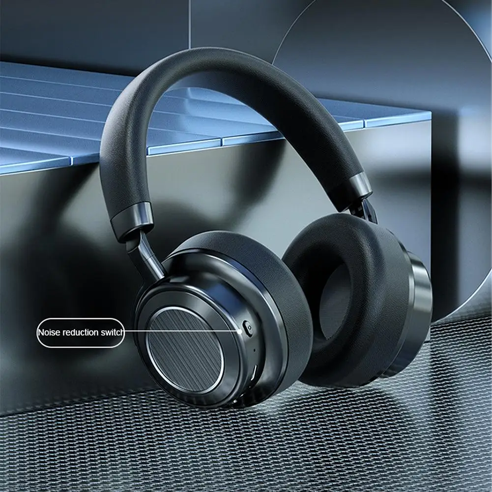 

2023 New Wireless Headsets Over-Ear Stereo Earphones with Mic Noise Canceling Headphones For Smart Phone Computer Laptop