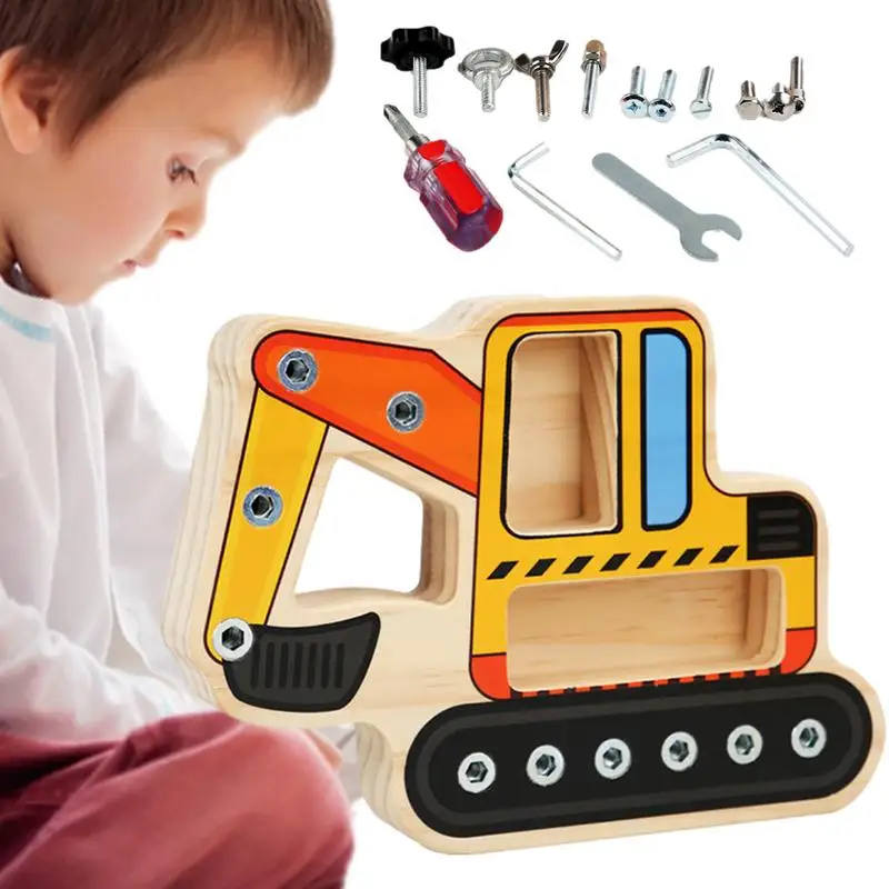 

Screwdriver Board Toys Funny Busy Excavator Board Toddler Tool Set With Real Tools For Kids Montessori Toys For Fine Motor