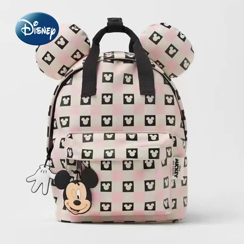 Disney Mickey New Children's Backpack Cartoon Cute Children's School Bag Large Capacity Girls' Backpack High Quality Fashion