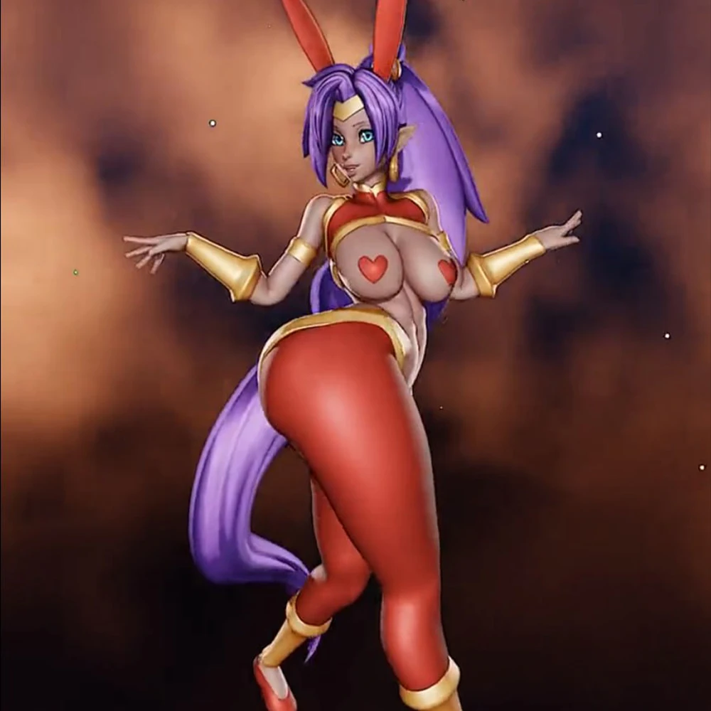 Модель 3d печати 1/24 набор красивых девушек зайчик Shantae модельная фигурка из смолы
