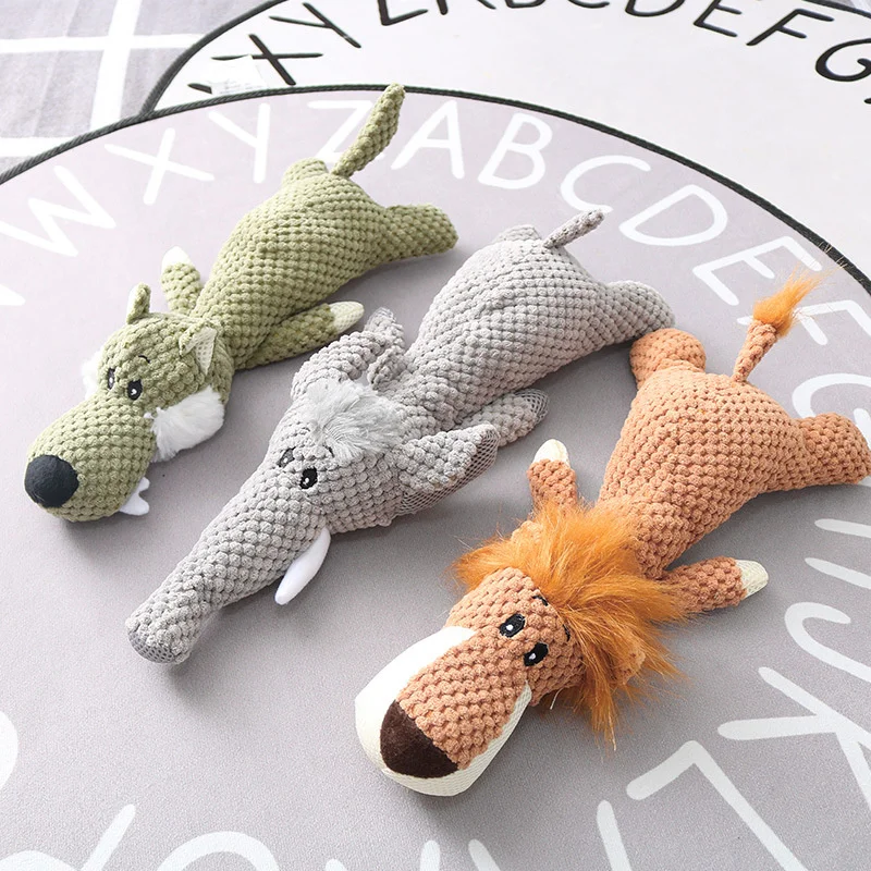 

Cleaning Teeth Squeaky Interactive Cartoon Animal Flamingo Shaped Cotton Rope Dog Toy Pet Training Products Pet Chew Toys 1 pcs