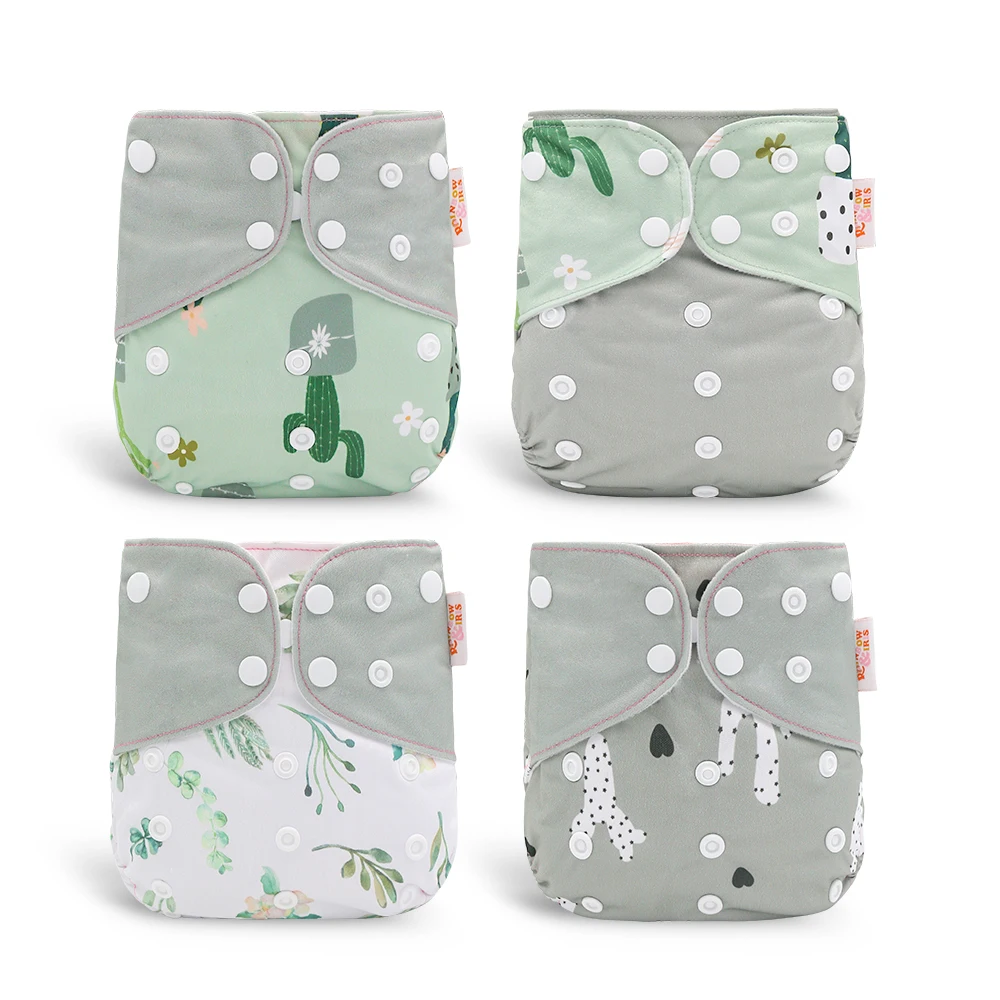 

Rainbow&Iris Four Piece Diaper Set Pure Cotton Baby Diapers Washable Detachable Diapers