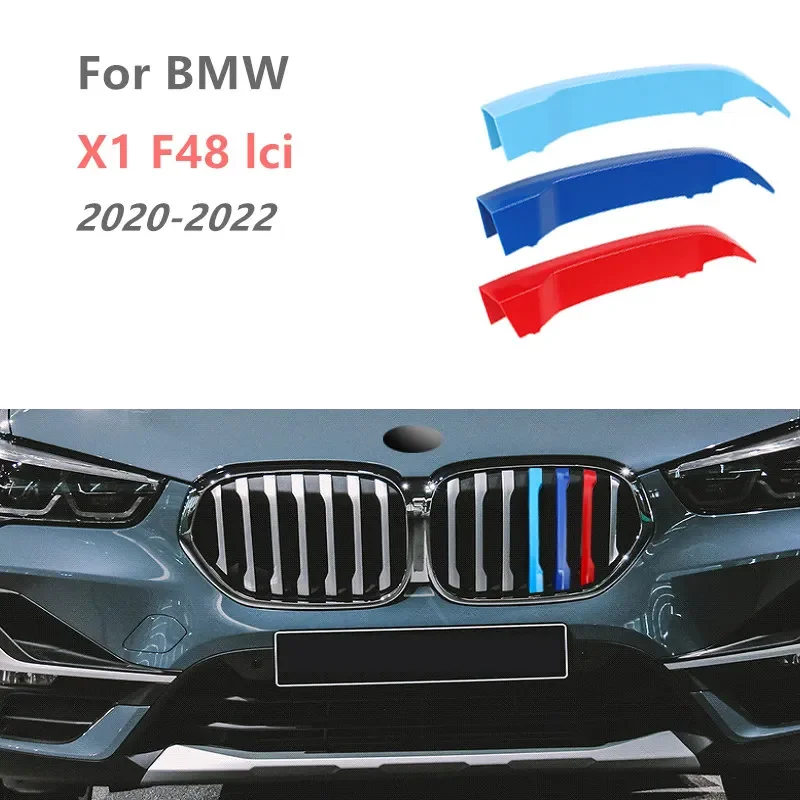 

Накладки на переднюю решетку автомобиля из АБС-пластика для BMW X1 F48 F49 2016-2019 F48 2020-2022 (8 стержней), декоративные детали, аксессуары