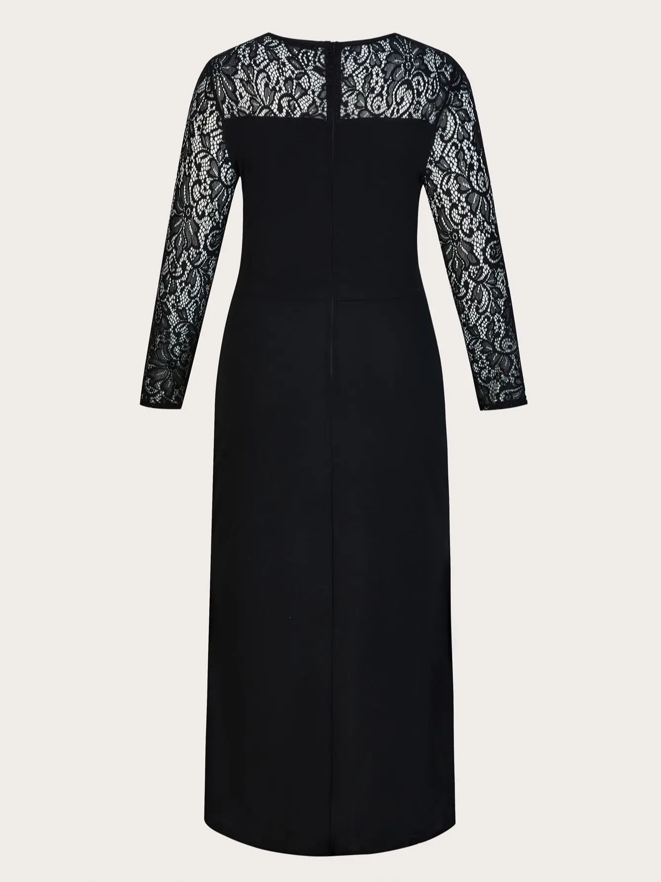 LKF Premium Women's Dress Lace Hollow Shoulder Prom Dress Black Long Sleeve Mermaid Formal 2022 Elegant 4XL Sexy Dress