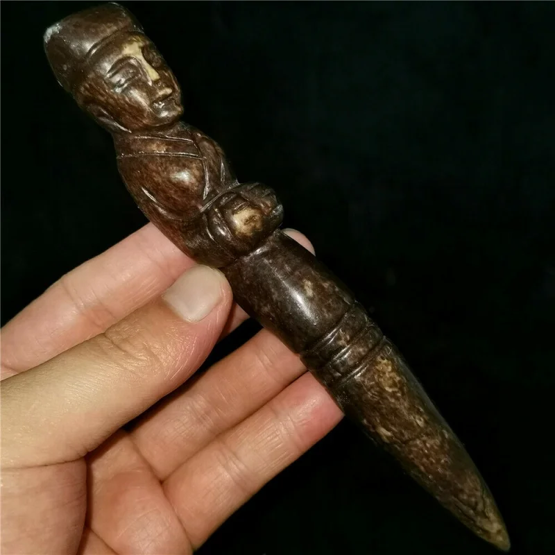 

Chinese Old Rare Hetian Jade Jade Hand Carved Pendant Necklace for Men