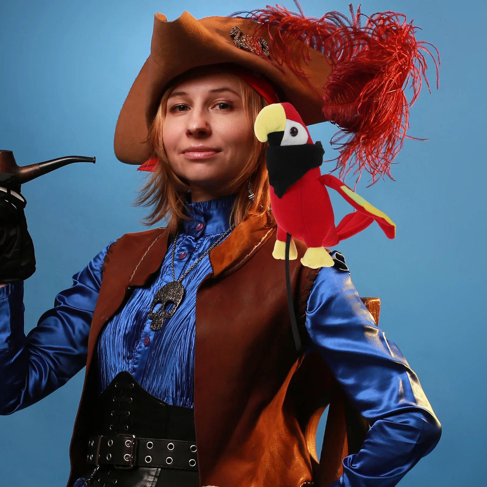 Мягкий попугай пиратская птица реквизит игрушки на Хэллоуин аксессуары плюшевый