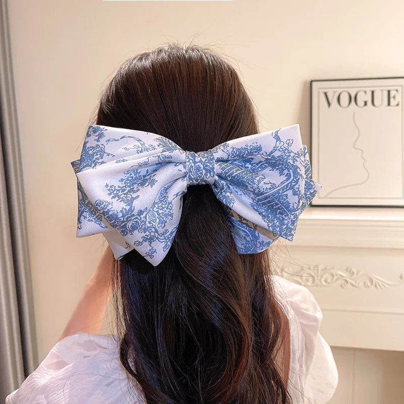 

Forest Fabric Bowknot Hairpin Japanese And Korean Style Literary Artistic Fashion Temperament Spring Clip Simple Versati