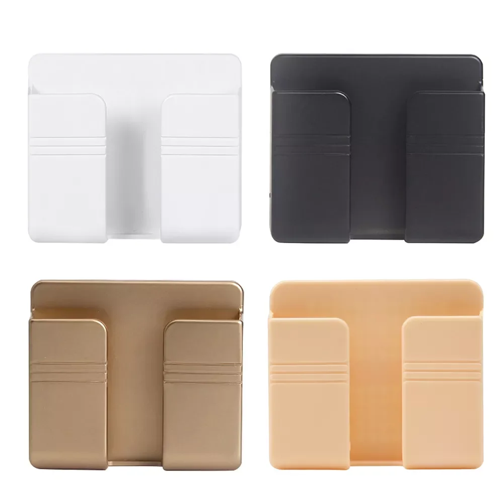 

Wall Mounted Organizer Remote Control Storage Box Mobile Phone Plug Brackets Wall Holder Charging Multifunction Stand