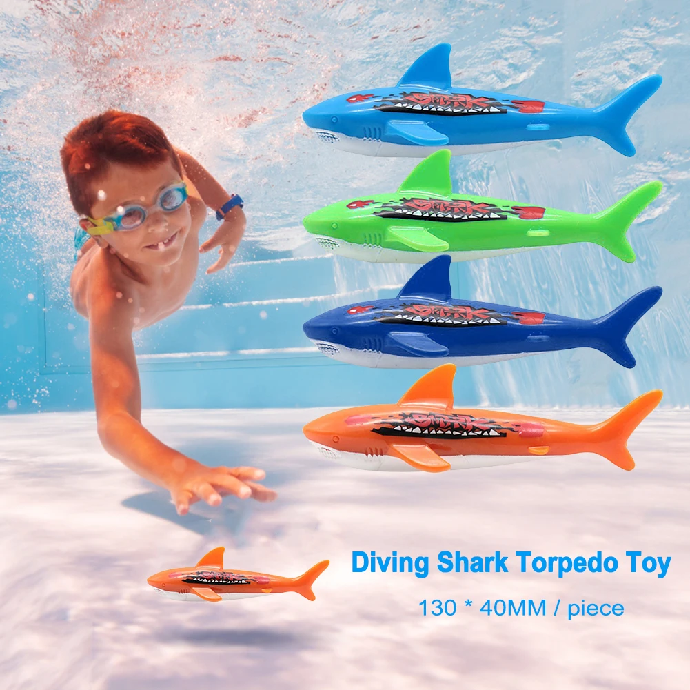 

Shark Throwing Water Fun Diving Torpedo Game Sinking Pool Toy for 3-6Y Kid Children Set for Children Festival Toys