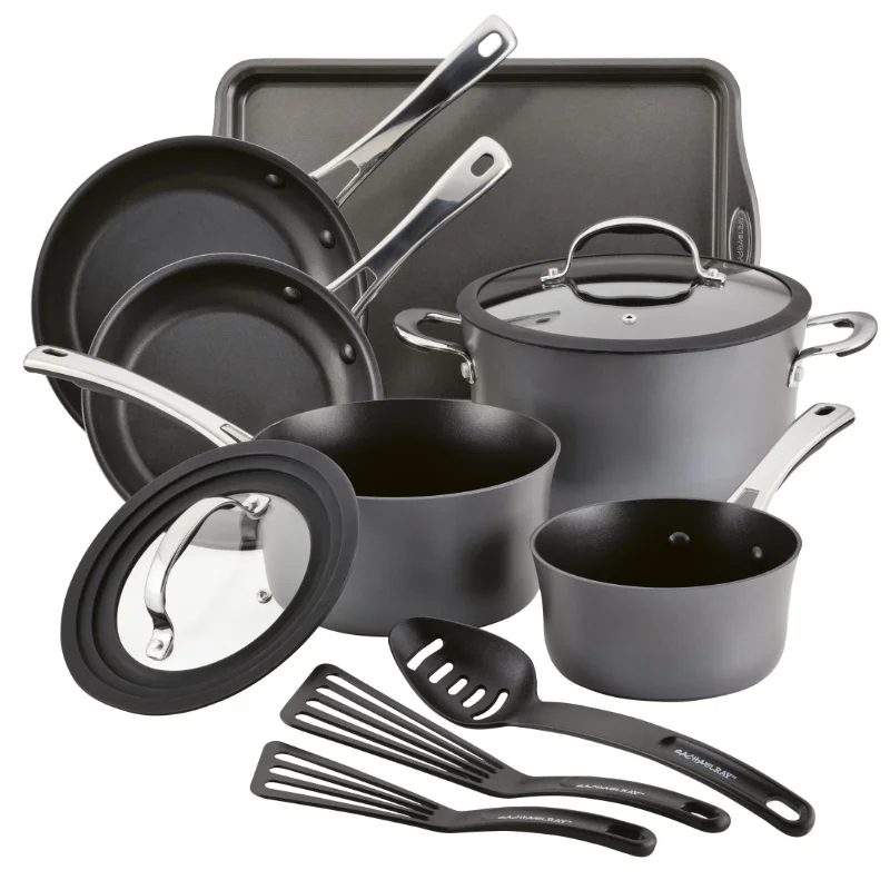 11-piece Black Cookware Set Non Stick Kitchen