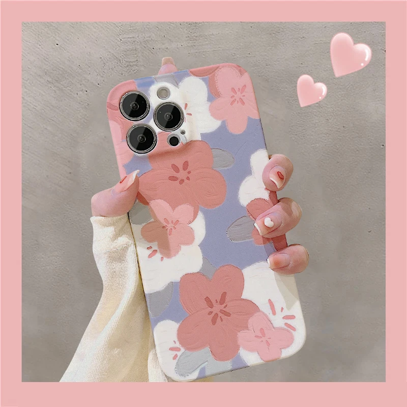 

Luxury Fashion Flowers Daisy Phone Case For iPhone 11 12 13 14 Pro Max X XR XS 7 8 Plus SE 2020 Soft Silicone Shockproof Cover