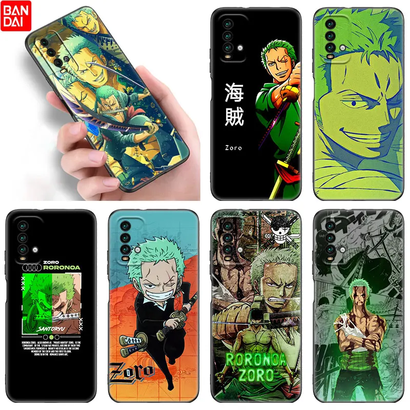 

Anime One Piece Roronoa Zoro Case For Xiaomi Redmi Note 11 11S 11T 11E 10 10T 10S 9S 8T 9 8 7 Pro 5G Black Soft Cover