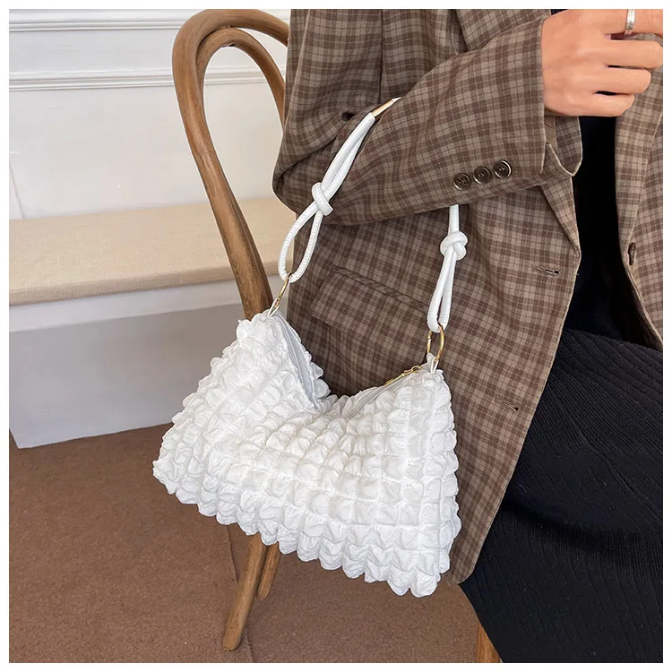 

Однотонные сумки Lingge через плечо, женская сумка в новом стиле для пельменей, удобная портативная сумка-мессенджер большой вместимости, сумк...