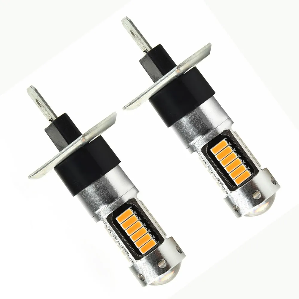 

2x H1 LED 3000k Yellow High Power 50W Fog Light Bulb Driving Lamp Bright Amber Fog Lights Bulb Kits Daytime Running Light DRL