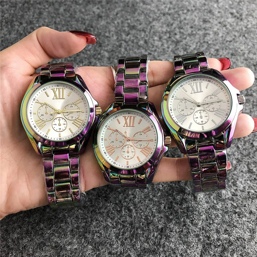 Brand Wrist Watches Women Girl Ladies Style Quartz Casual Steel Metal Band Clock m97