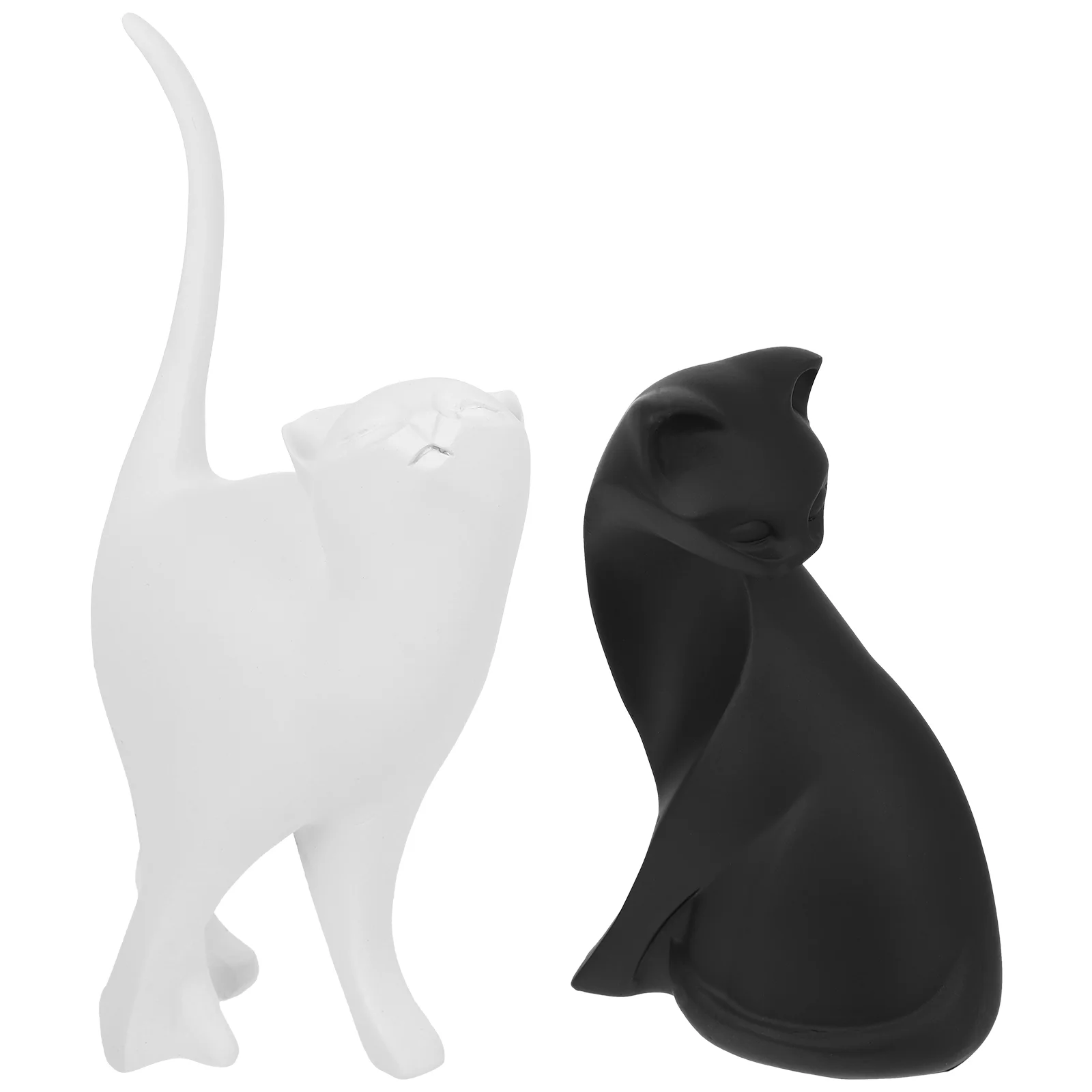 

2Pcs Creative Resin Cat Ornament Desktop Ornament Home Decoration Resin Crafts