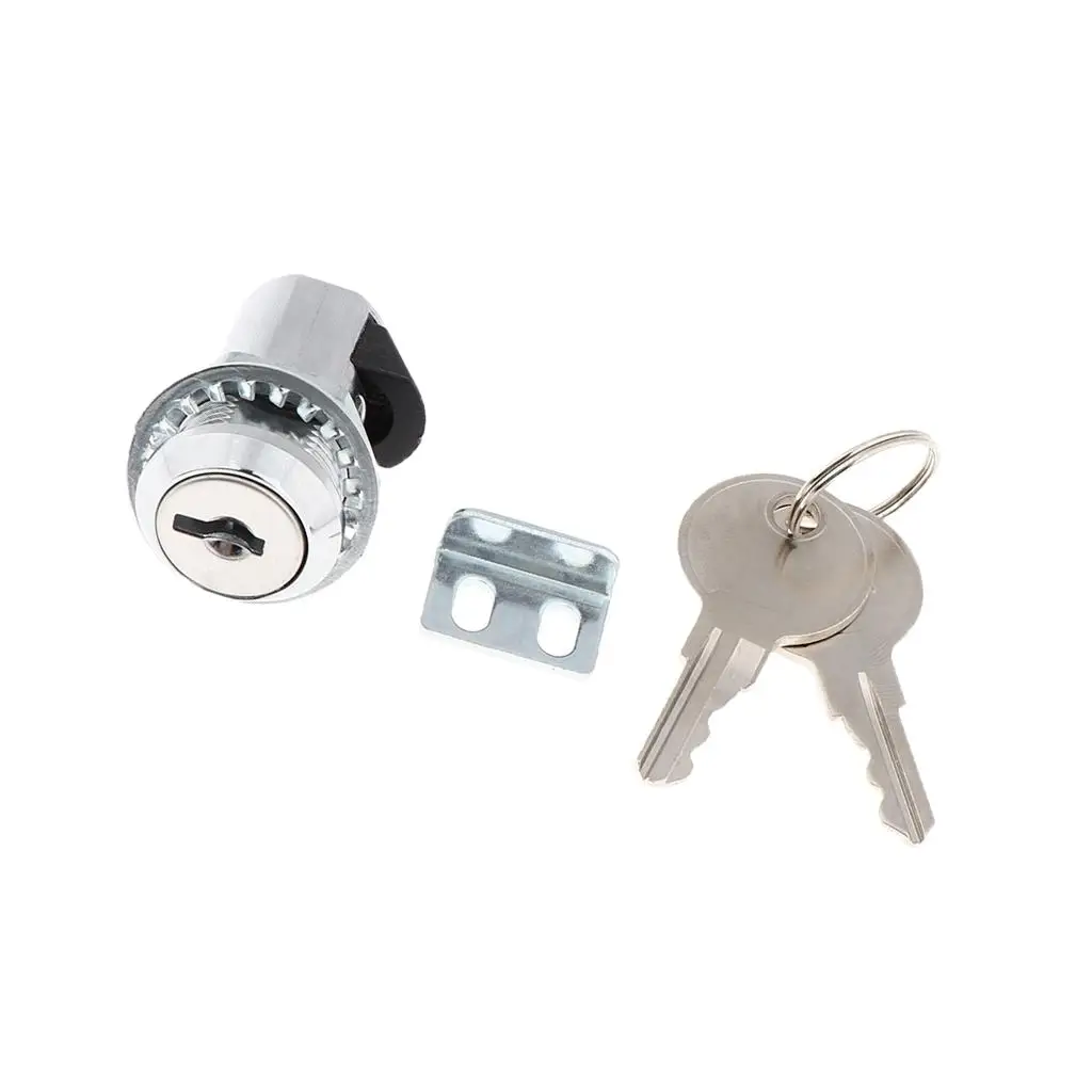 

1 Piece Chrome Motorbike Glovebox Lock with Two Keys and Shiny Surface