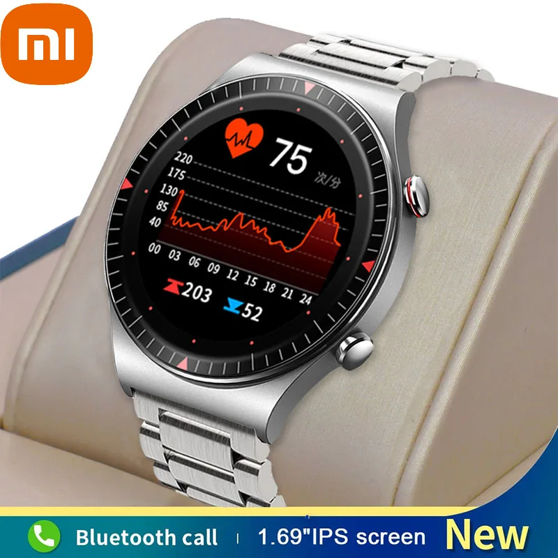 

Xiaomi Steel Luxury Smart Watch Men Bluetooth Call Music Control Women Heart Rate Sleep Monitor Sport Smartwatch for IOS Android