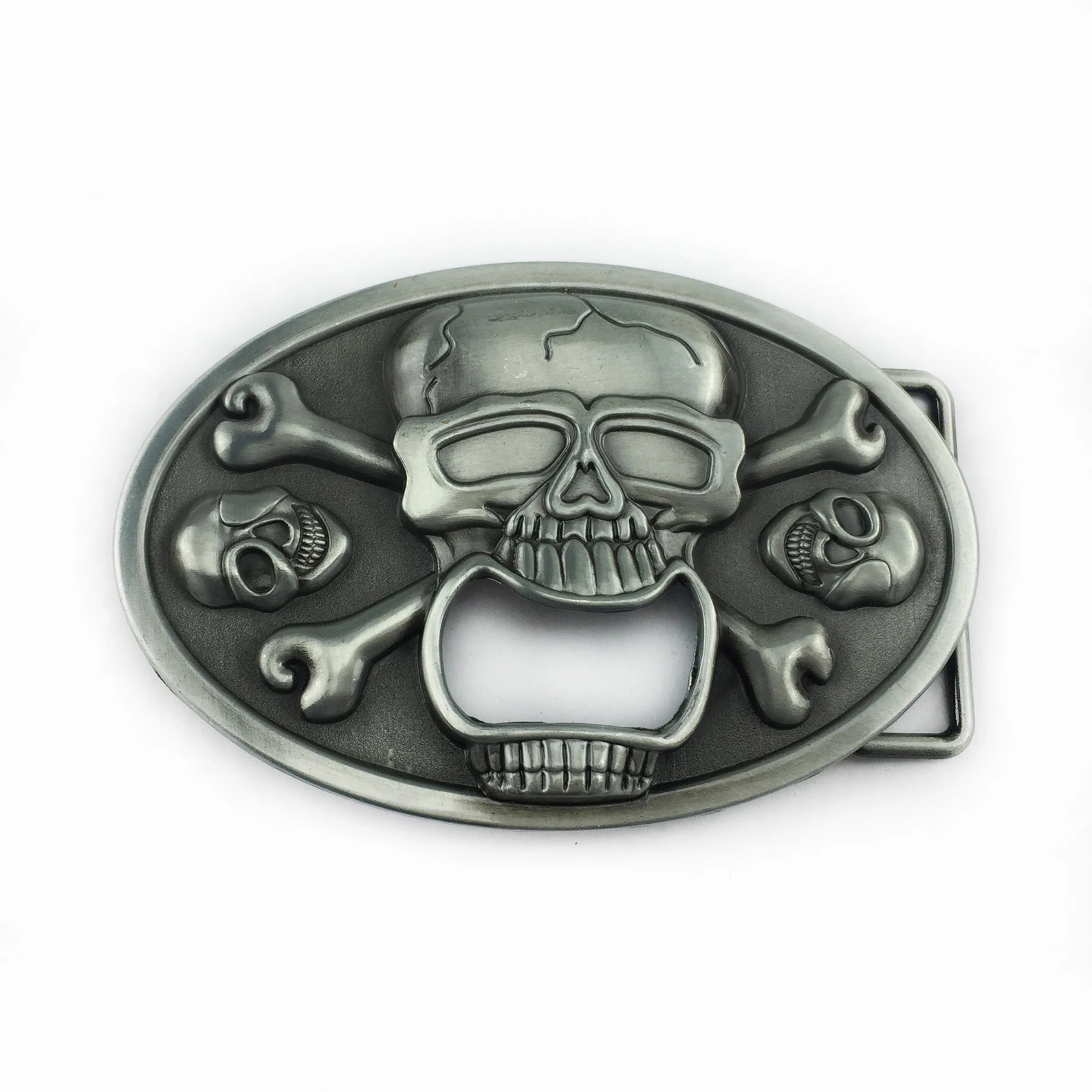 

WesBuck Brand Skull Bottle Opener Belt Buckle Handmade Homemade Belt Accessories Waistband DIY Western Cowboy Rock Style