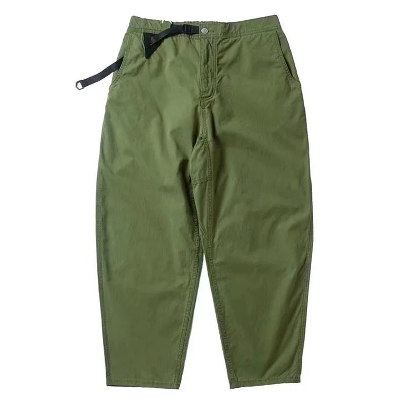 

Japanese Nine Point Long Trousers Loose Men's Micro Tapered Casual Overalls Outdoor Trekking Sports Camping Climbing Ski Pants