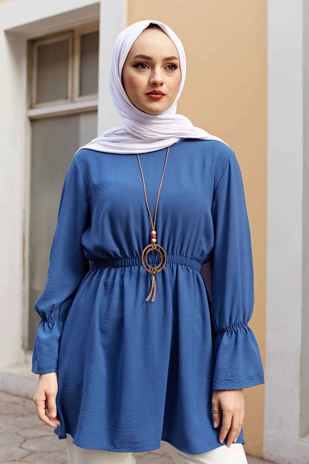 Waist Shirred Aerobin Tunik TH Indigo