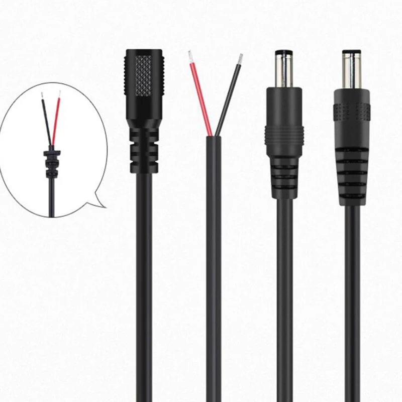 Кабель-разъем питания постоянного тока 30 см, 16awg, 2,1x5,5 мм, медный провод, ток 10 А, для светодиодных лент, камер видеонаблюдения, A3 (art.: 3920d99d64704) - 3920d99d64704